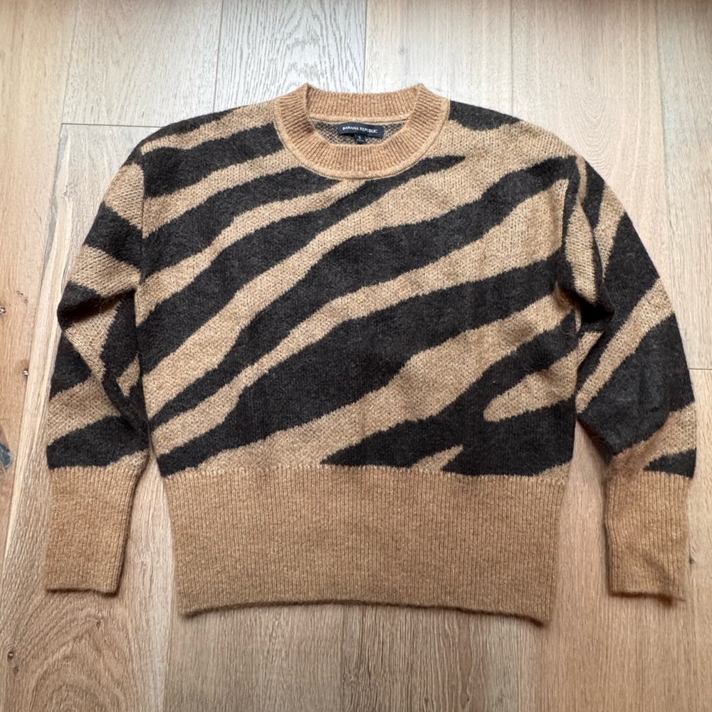 Banana Republic Zebra Wedge Angora Blend Sweater